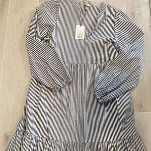 NWT a new day Blue and White Striped Dress XS